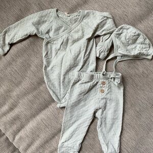 Quincy Mae Soft Mint Baby Outfit